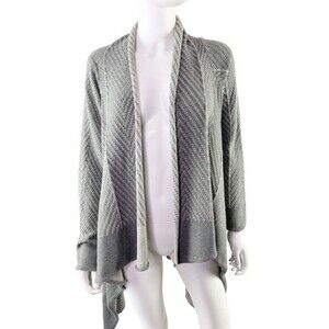 LOGO Lori Goldstein Gray Cardigan Sweater